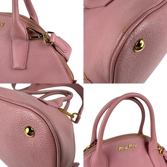MIU MIU Pink Leather Shoulder Bag - Picture 4 of 5